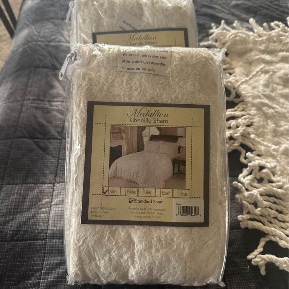 NEW chenille shams